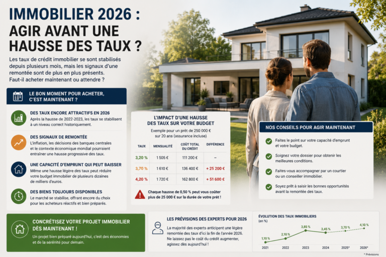 Acheter immobilier 2026 : agir avant une hausse des taux ?