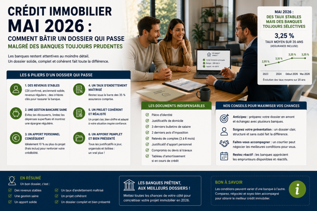 Crédit immobilier 2026 : le dossier qui convainc en mai