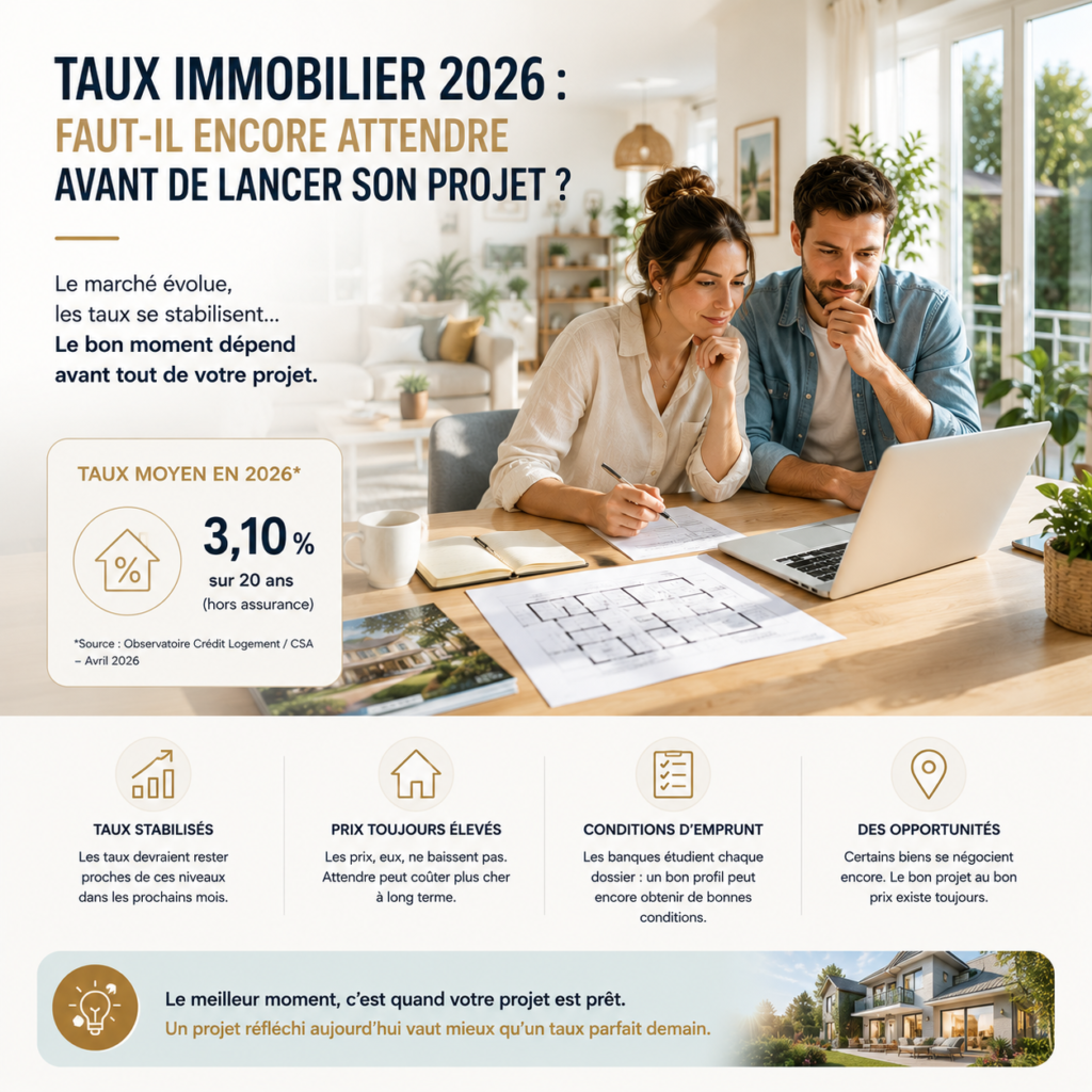 Taux immobilier 2026 : attendre encore ou acheter maintenant ?