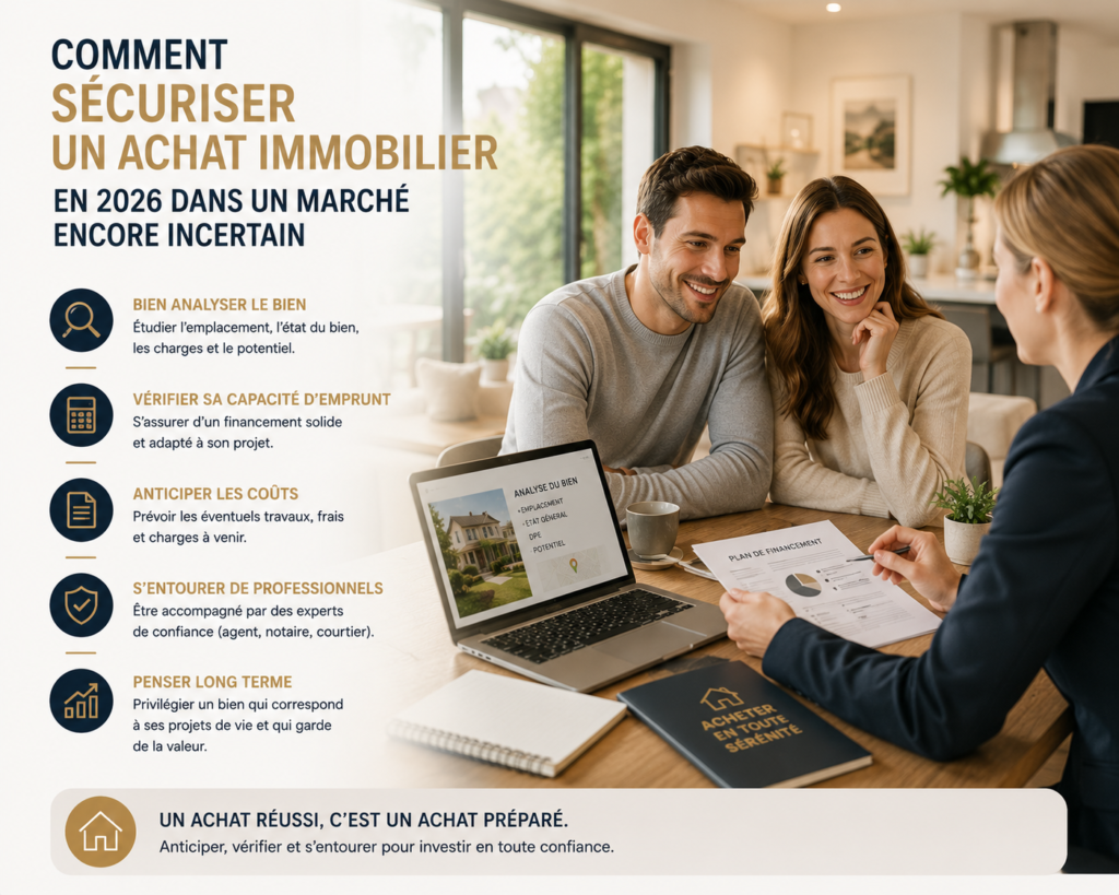 Guide pour sécuriser achat immobilier 2026, sans stress