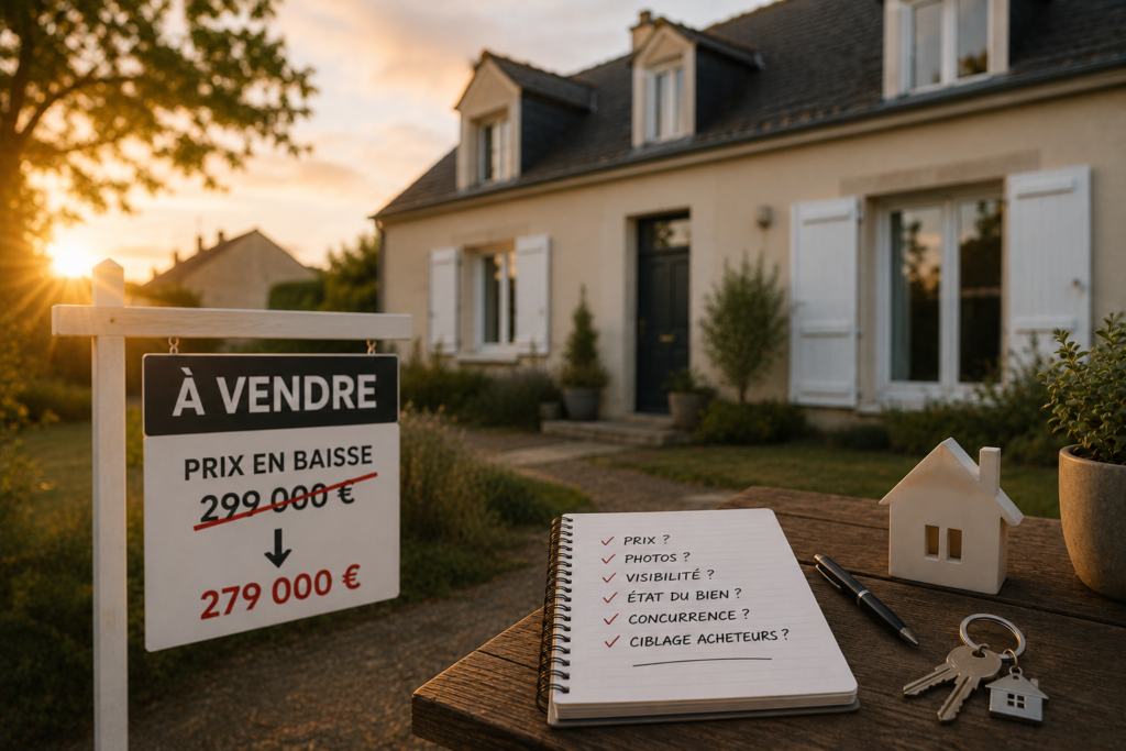 Ma maison ne se vend pas : pourquoi ça bloque après des baisses ?